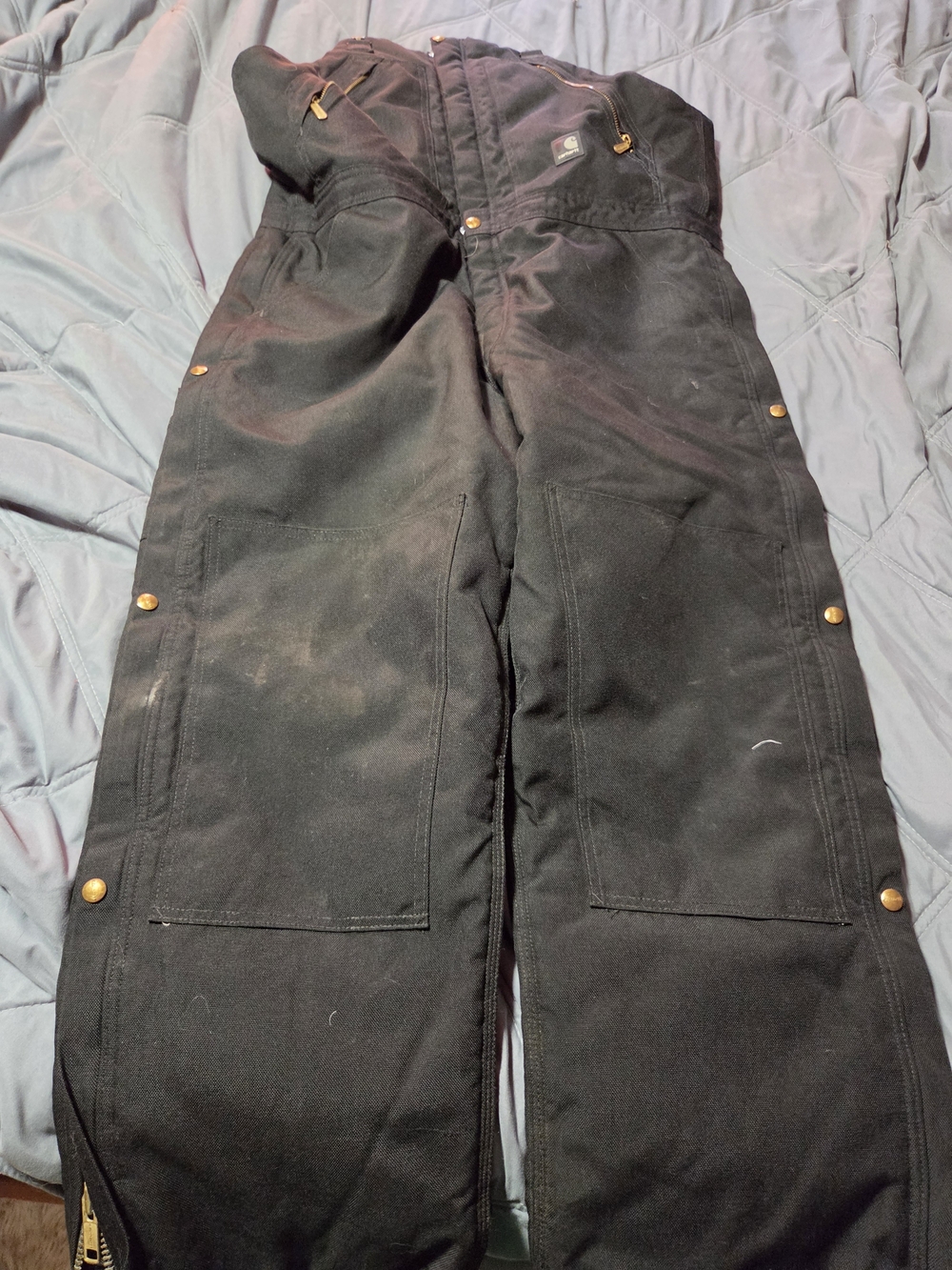 Carhartt Men's Black Insulated Work Overall Size 36x30